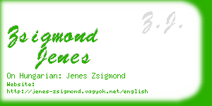 zsigmond jenes business card